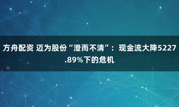 方舟配资 迈为股份“澄而不清”：现金流大降5227.89%下的危机